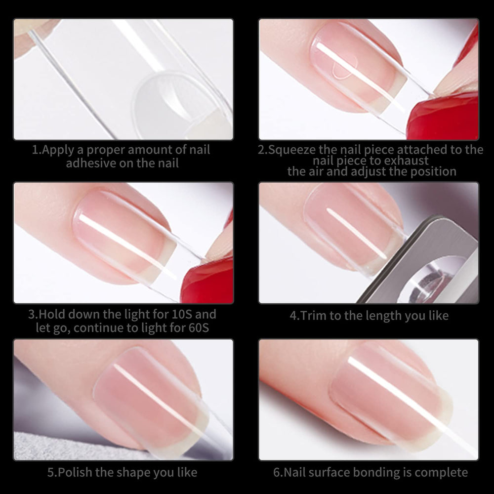 SITELENABY clear nails hold color without streaking during art