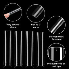 SITELENABY 3XL no-c-curve tips allow customizable length and elegant square ends.