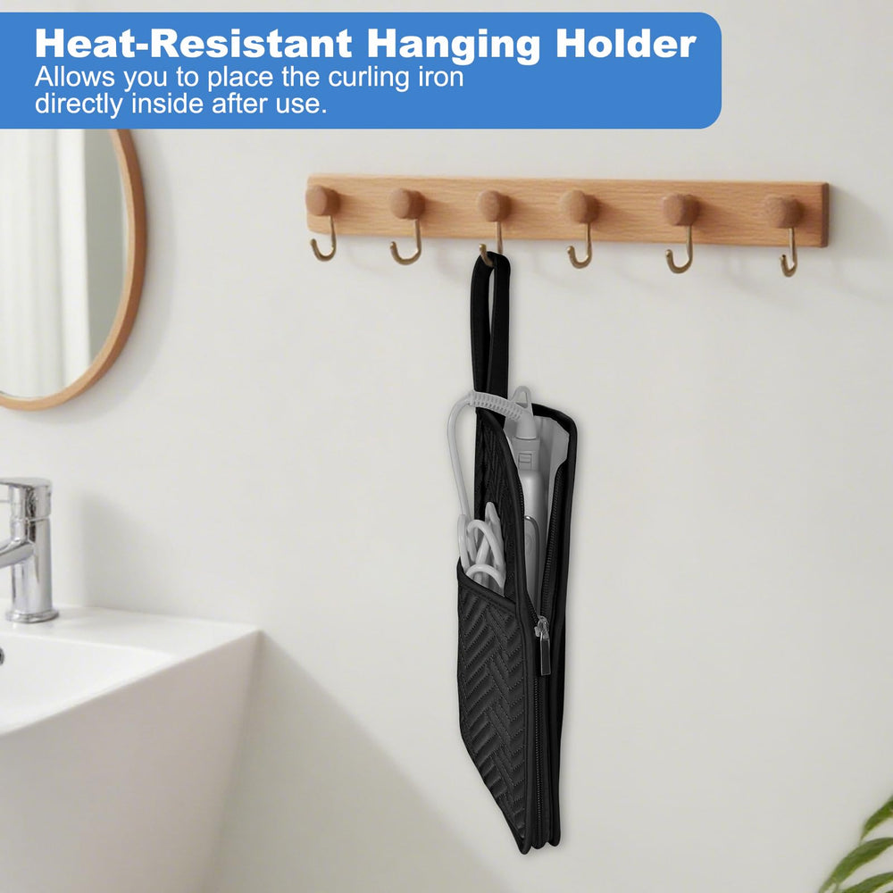 SITHON dual pouch heat mat demonstrates 2-in-1 protection for hot tools.