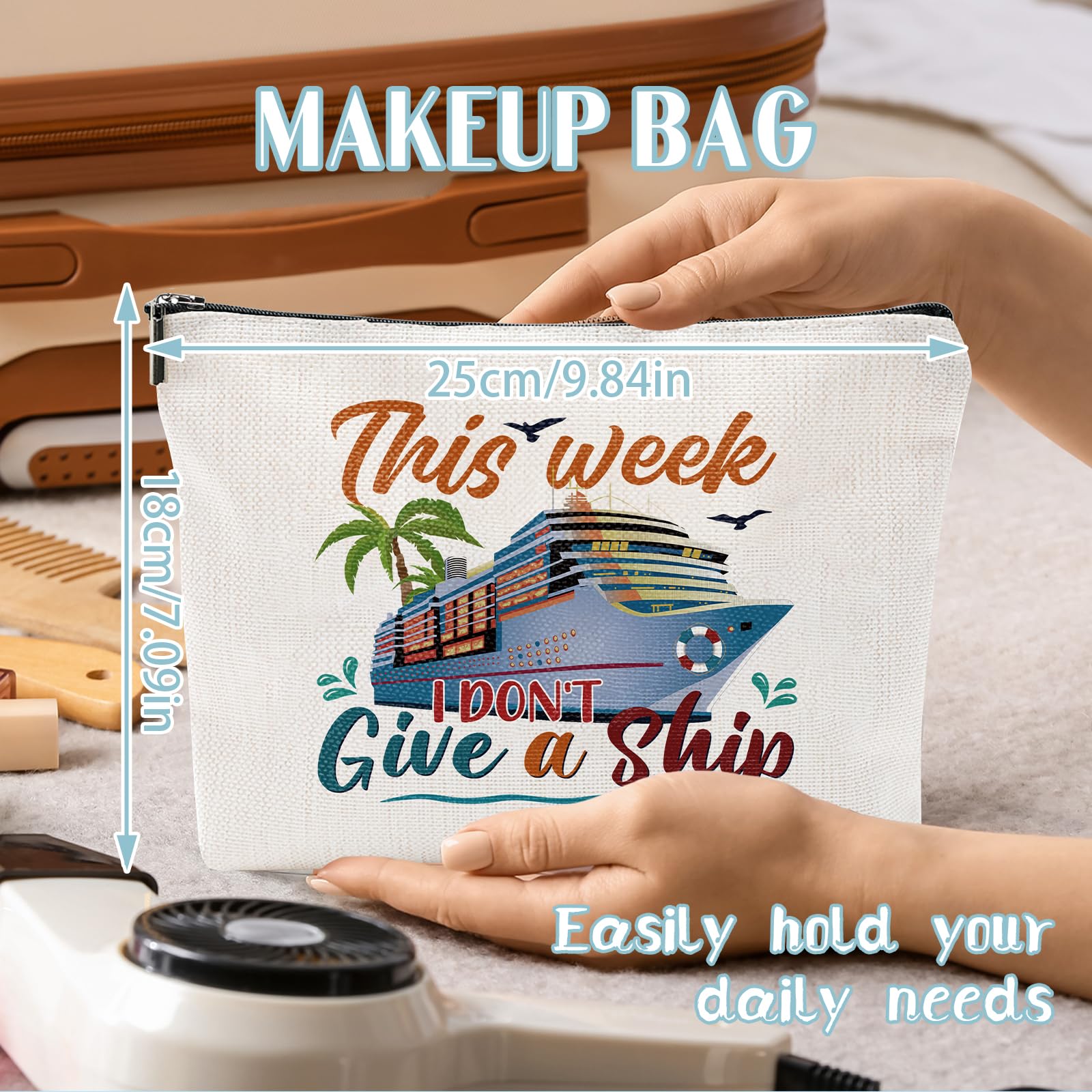 Sitsink cruise gift pouch pattern, stylish design makes a thoughtful traveler gift.