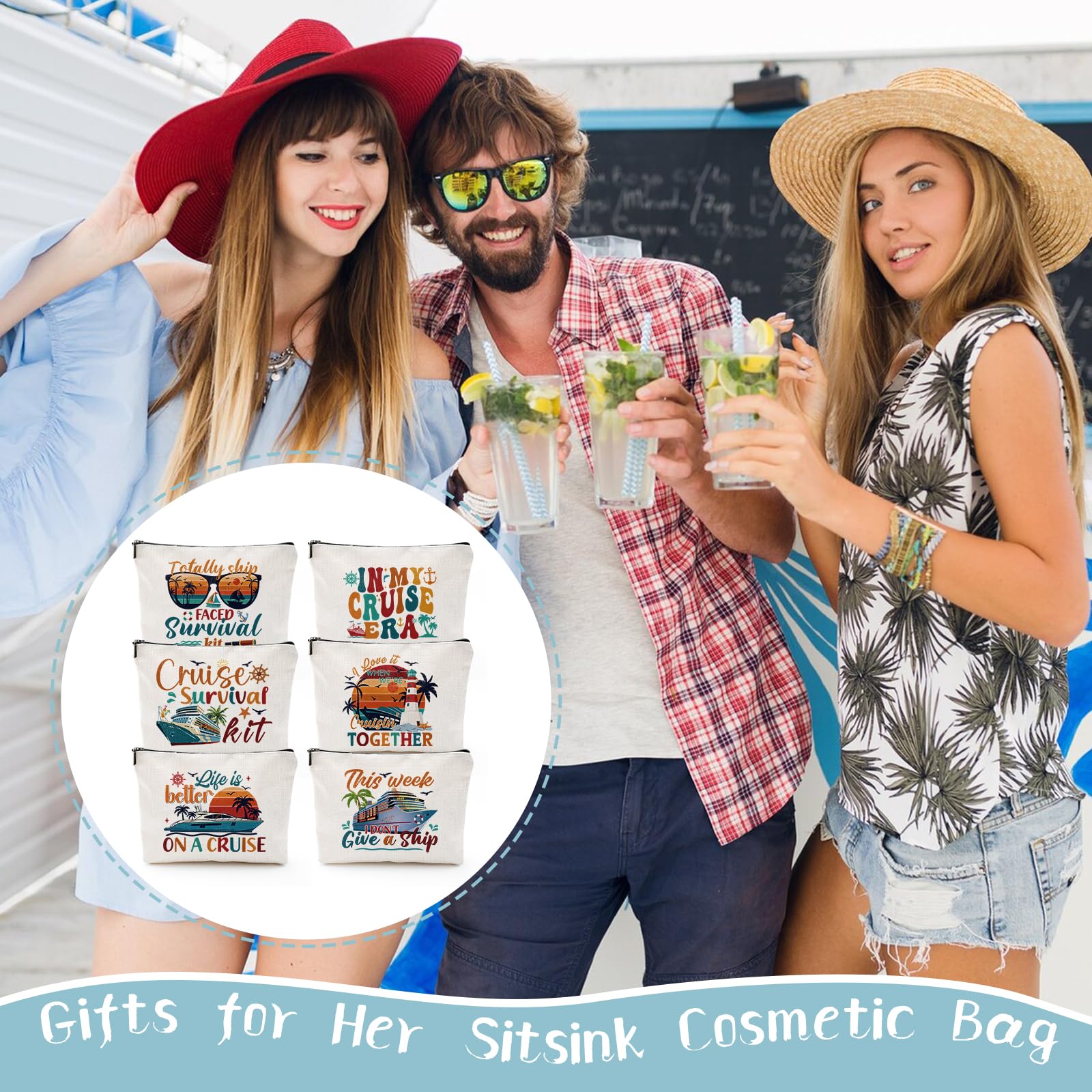 Sitsink cruise gift set packaging, ready-to-give travel gift with six matching styles.