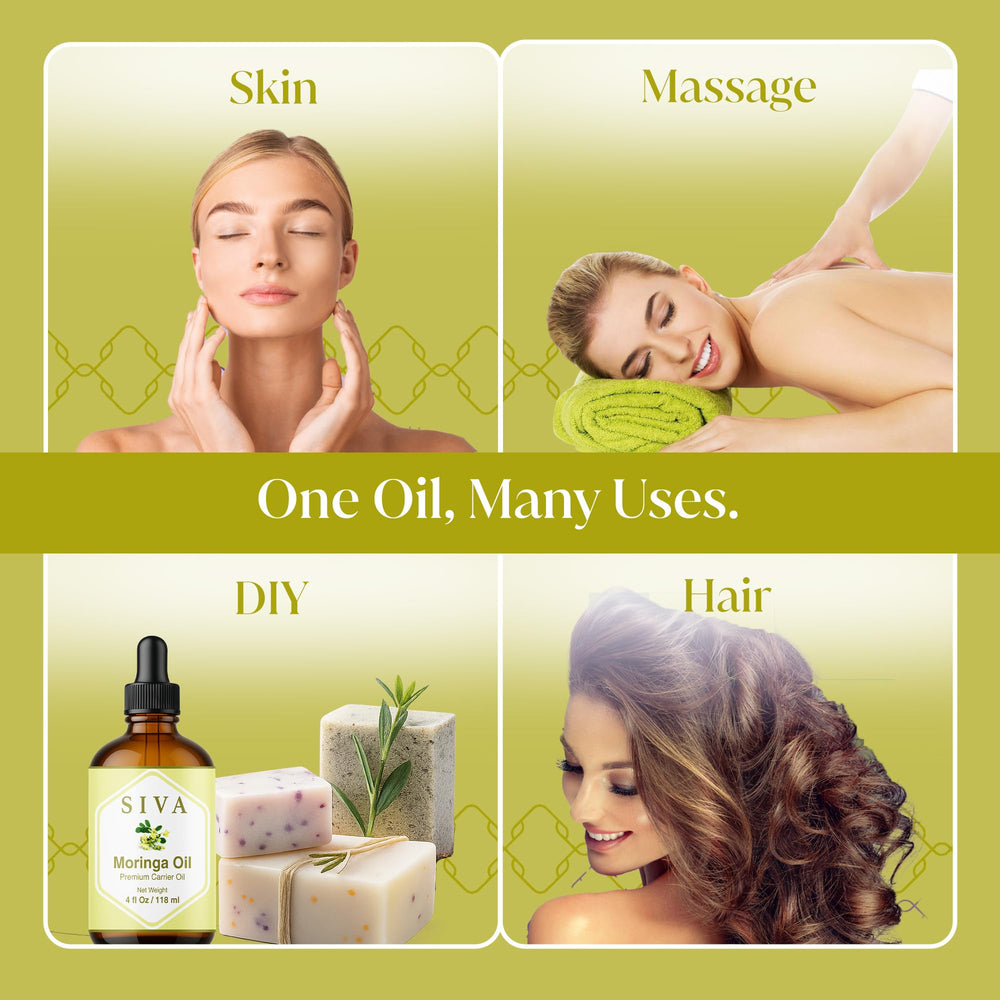 SIVA Moringa oil in a bath for a soothing routine.