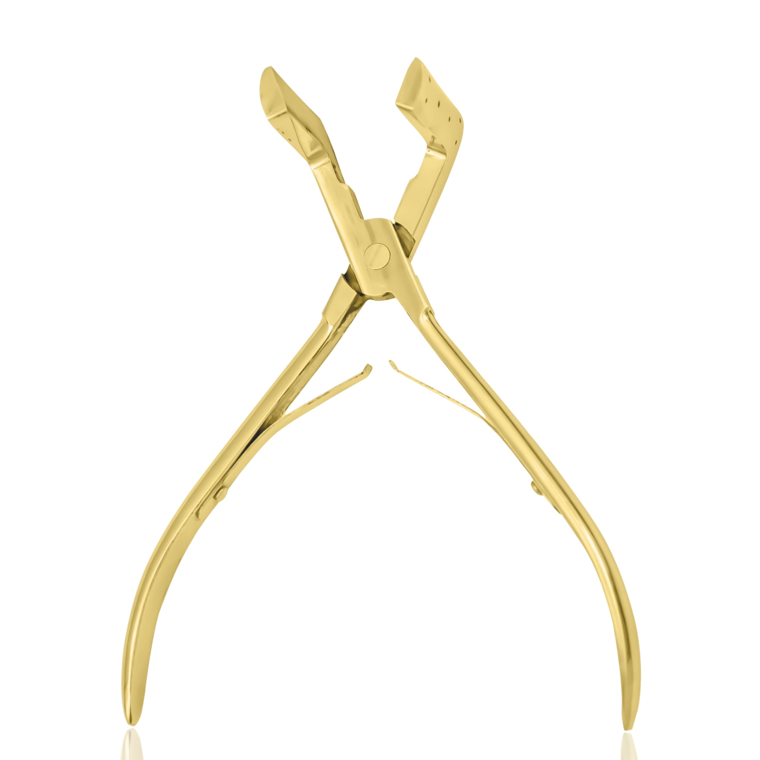 SIVOTE tape-in plier gold close-up showing silicone pads for secure application