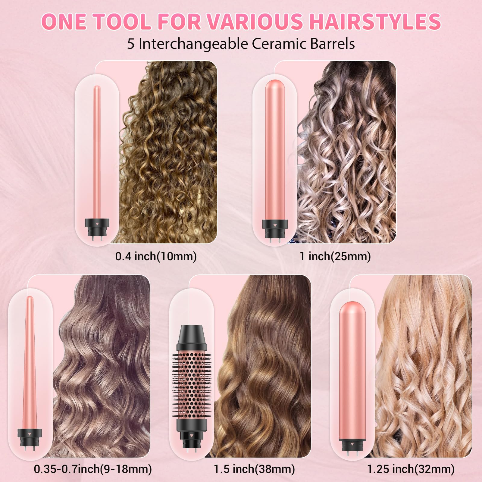 Sixriver 1in curling iron for voluminous curls with precise small barrel.