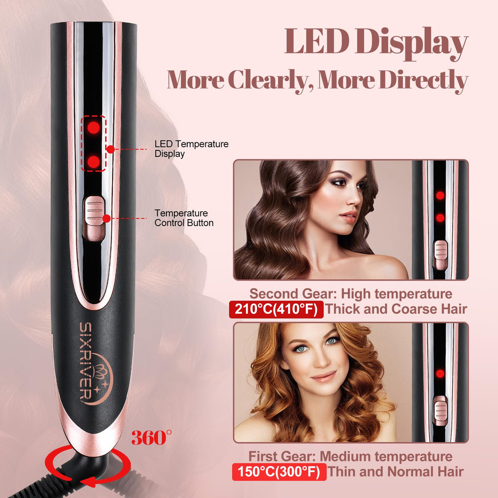 Sixriver dual-voltage travel-ready design enables styling worldwide.