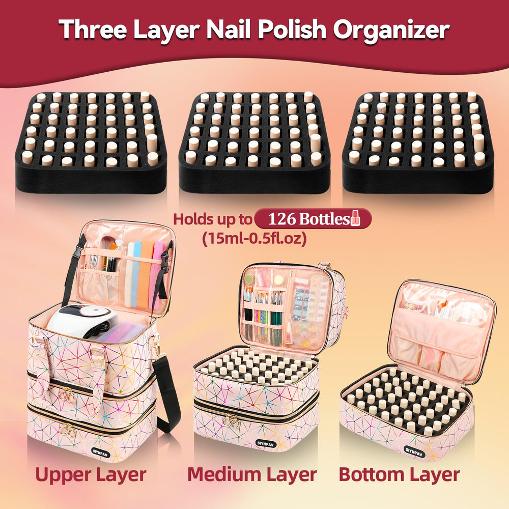 SIYNPAV nail lamp fits upper compartment for all-in-one setup