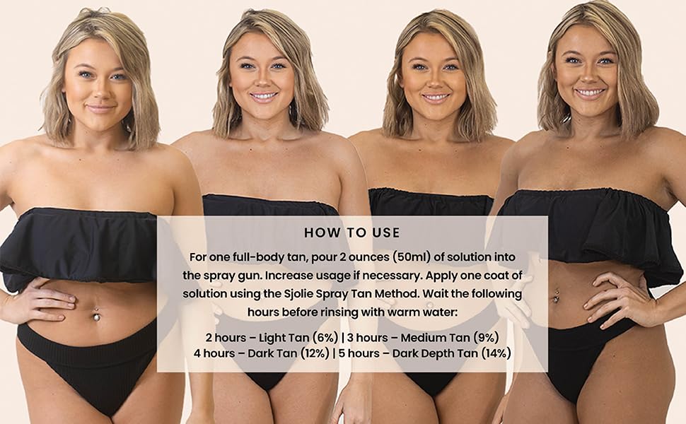 SJOLIE Rapid Spray Tan violet base bronzer swatch for warm undertones