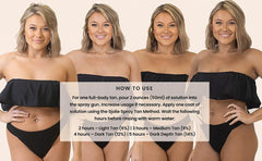 SJOLIE Rapid Spray Tan violet base bronzer swatch for warm undertones