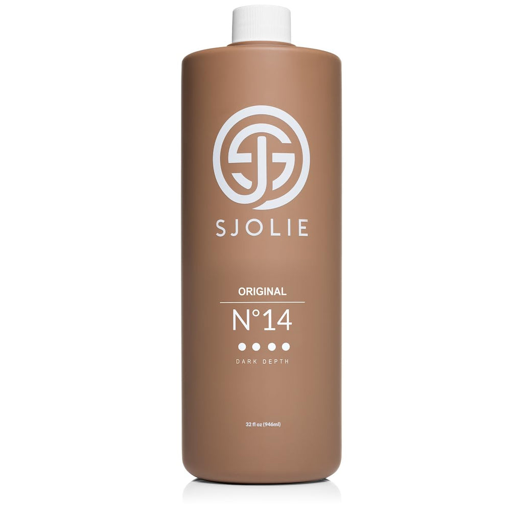 SJOLIE SUNLESS No.14 spray-tan dispense shows even coverage for a natural glow