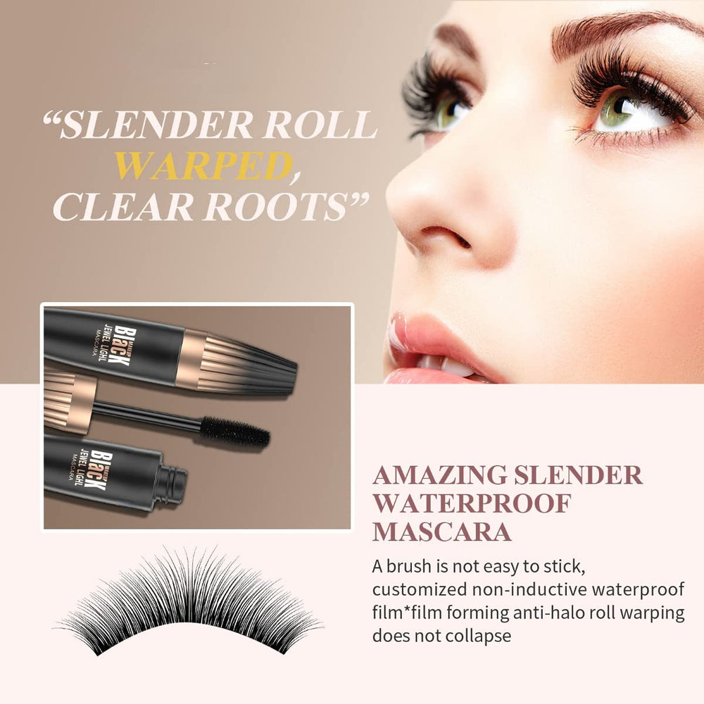 SJXYOYDS mascara brush close-up shows dense bristles for dramatic volume