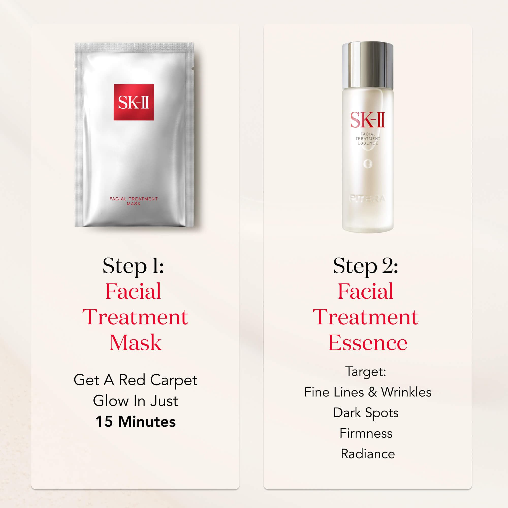 SK-II Glow Up Duo PITERA close-up emphasizing natural nutrients that nourish skin