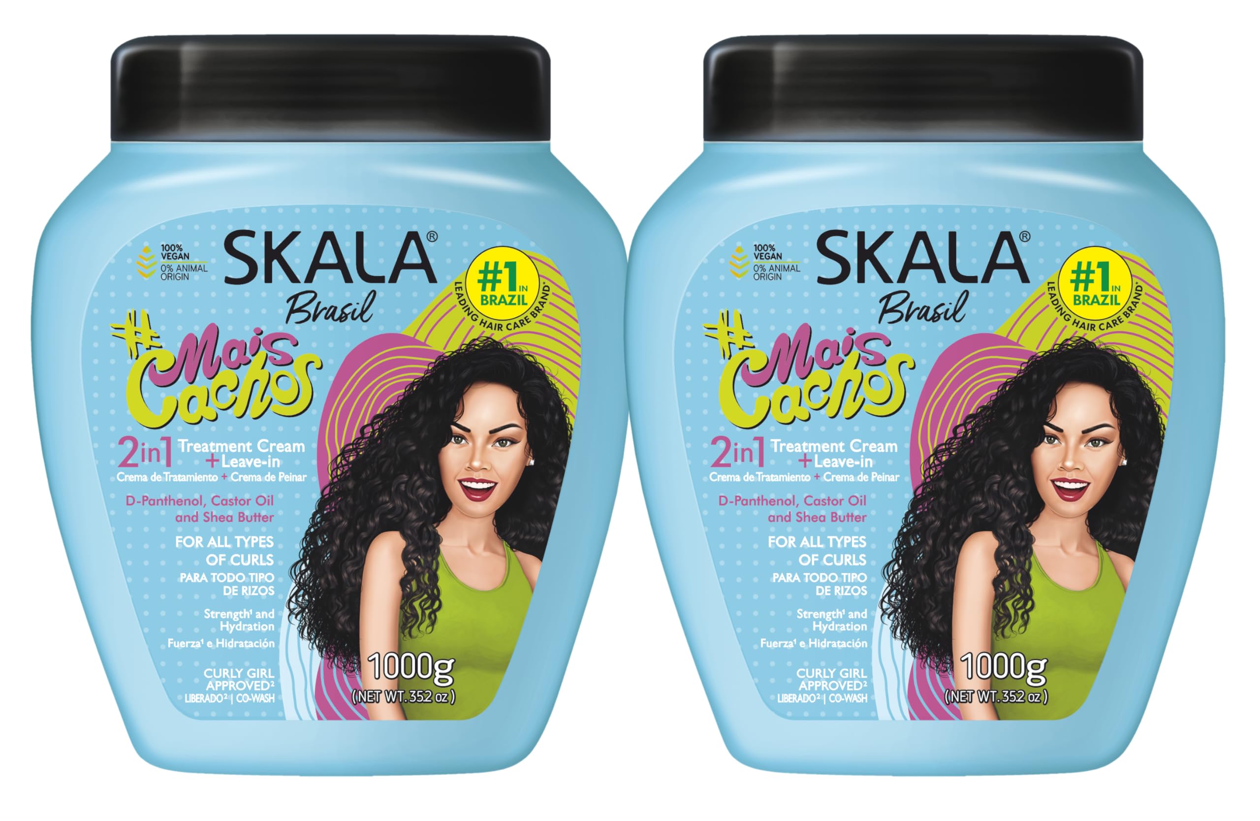 SKALA Mais Cachos bottle pouring 2-in-1 conditioner for smoother curls
