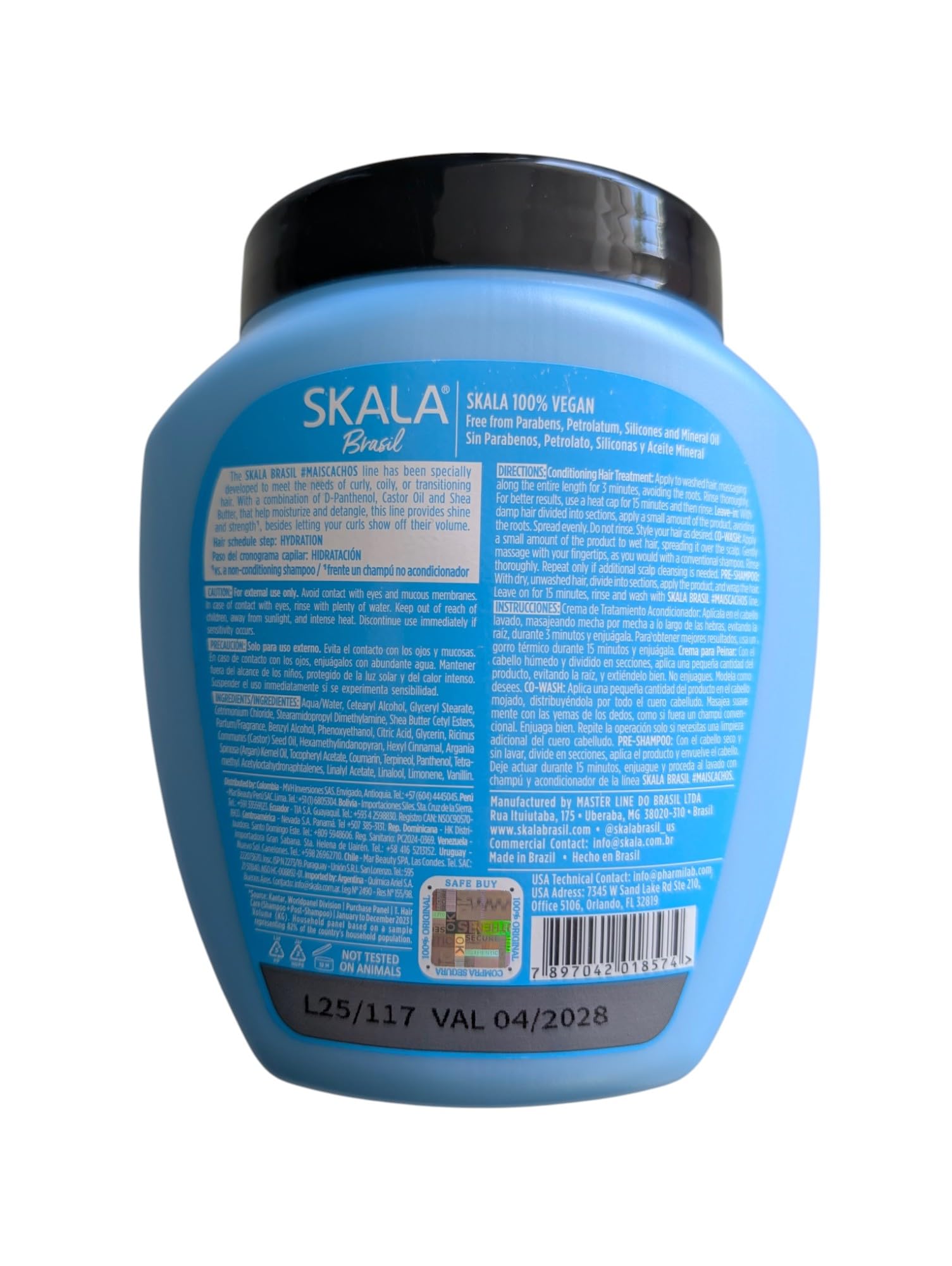 SKALA Mais Cachos after use shows defined, untangled curls