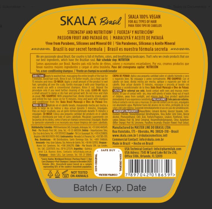 SKALA 2-in-1 cream texture closeup shows creamy, nourishing consistency.