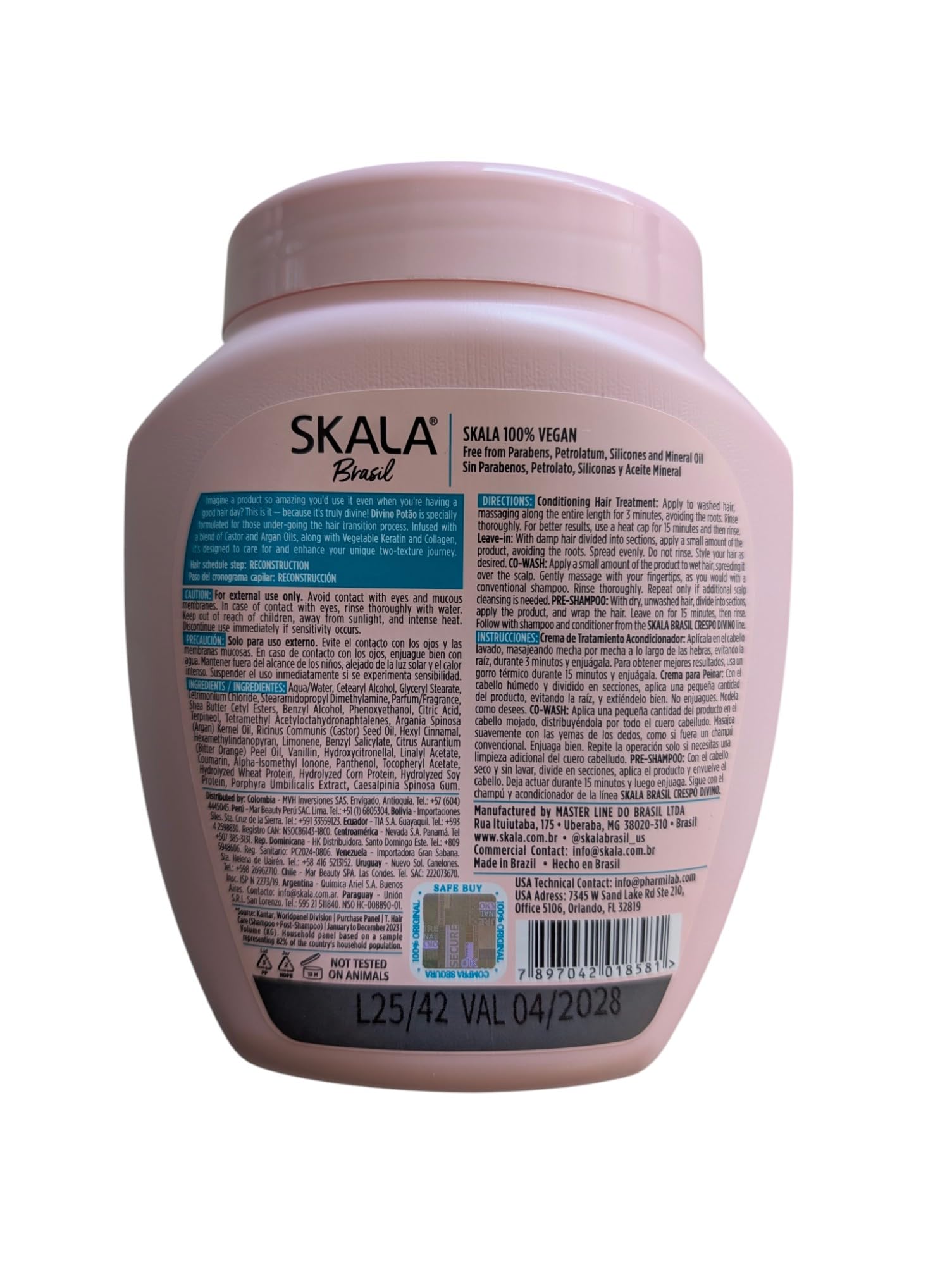 SKALA Divino Potao Hair Cream 2-pack label provides value and long-lasting supply