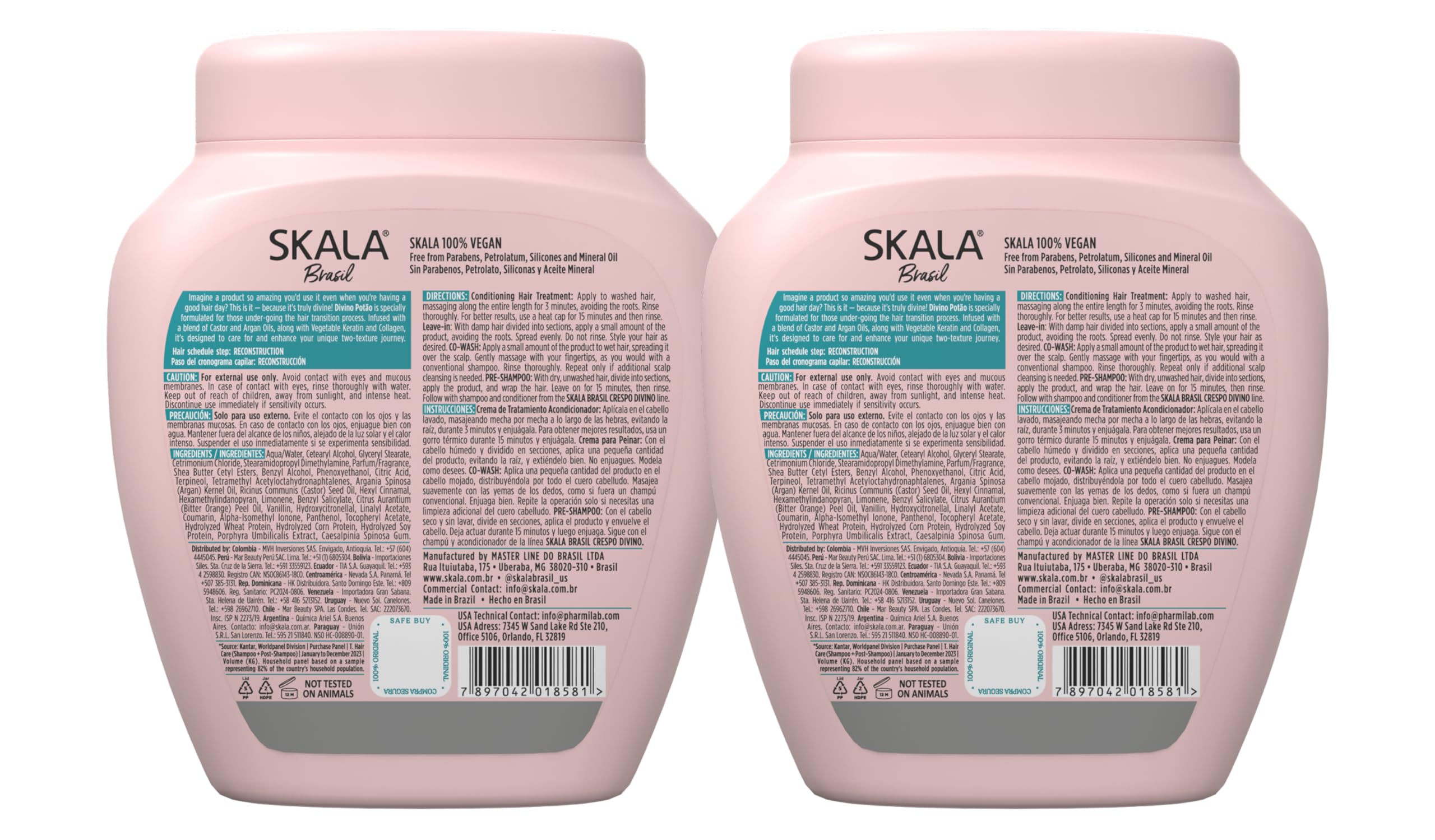 SKALA Divino Potao Hair Cream application image showing generous usage for curls and shine