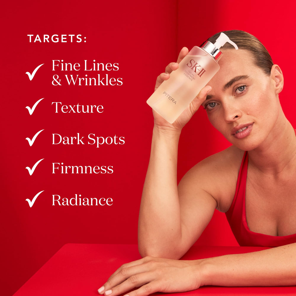 SK-II Facial Treatment Essence closeup on texture refinement benefits