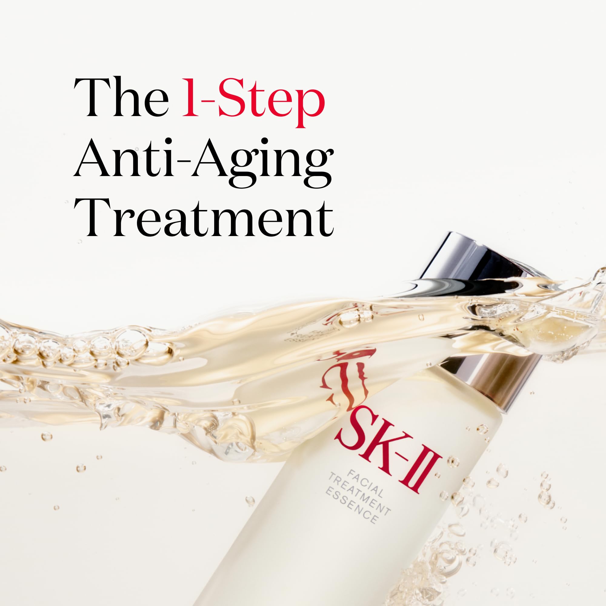 SK-II Facial Treatment Essence being poured to showcase quick absorption and hydration