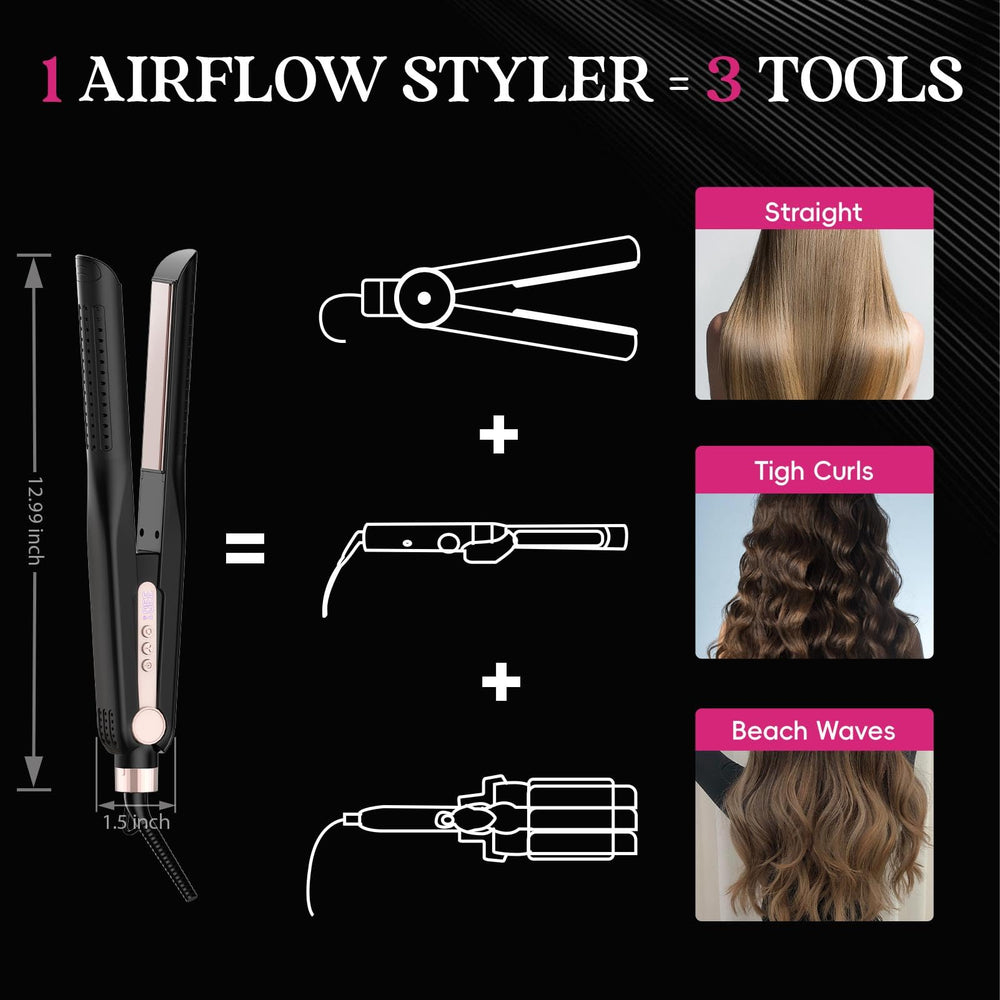 Skimi Airflow Styler ergonomic handle supports comfortable, controlled styling.