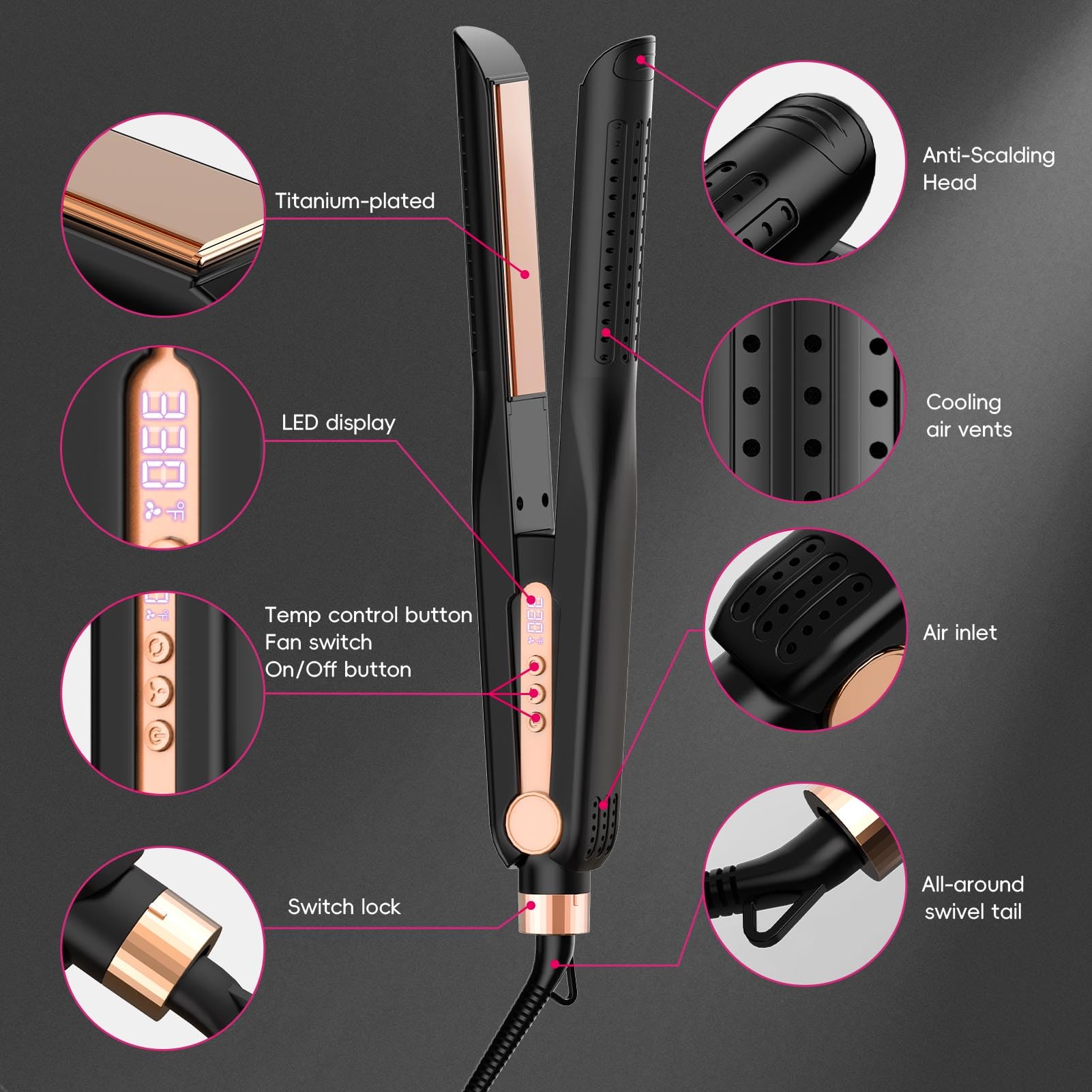 SKIMI Airflow Styler cooling vents delivering quick cool airflow for hold