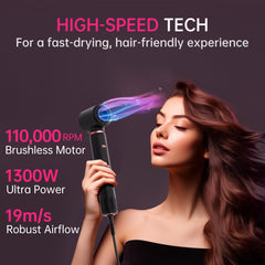 SKIMI auto-curling-technology creates voluminous curls with Coanda airflow at home.