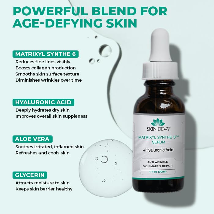 SKIN DEVA 6-essentials peptide formula supports skin rebuilding.