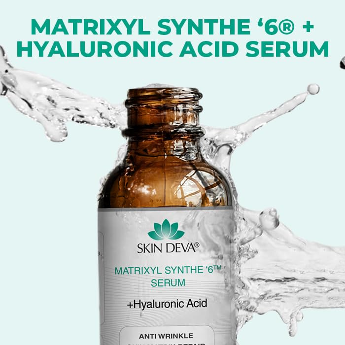 SKIN DEVA hyaluronic acid glow image emphasizing deep hydration.