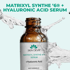 SKIN DEVA hyaluronic acid glow image emphasizing deep hydration.
