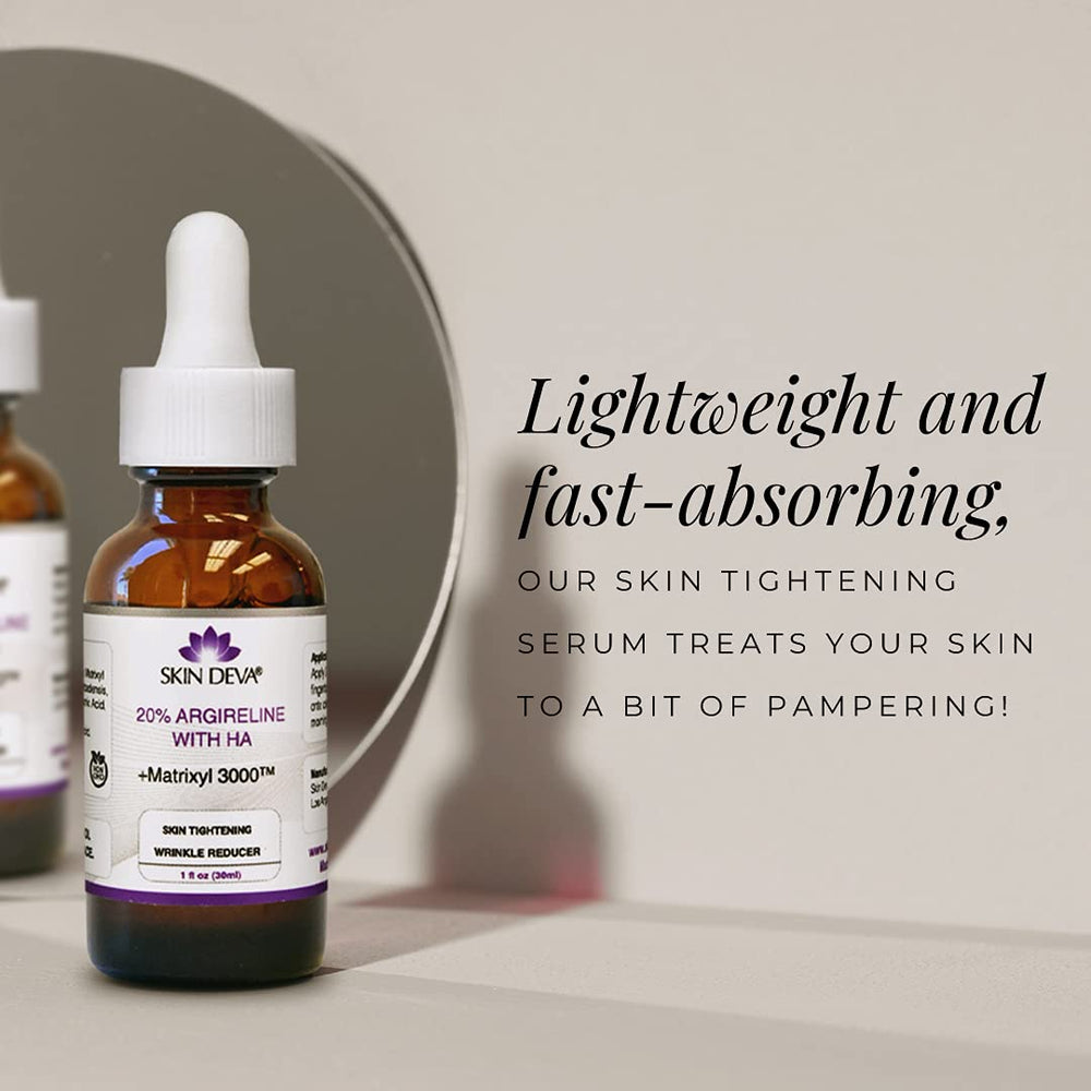 SKIN DEVA Peptide complex action image suggests elastin support for smoother texture.