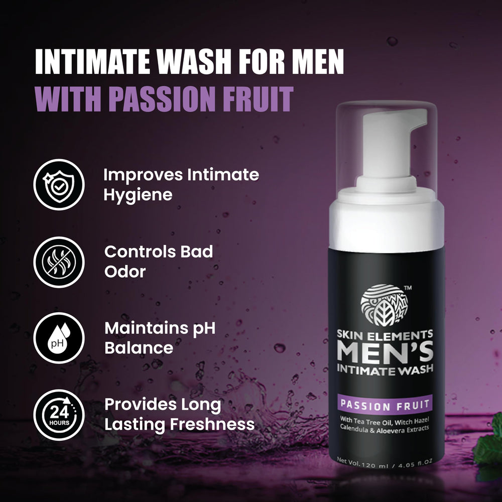 Skin Elements intimate wash foaming action demonstrates gentle cleansing.