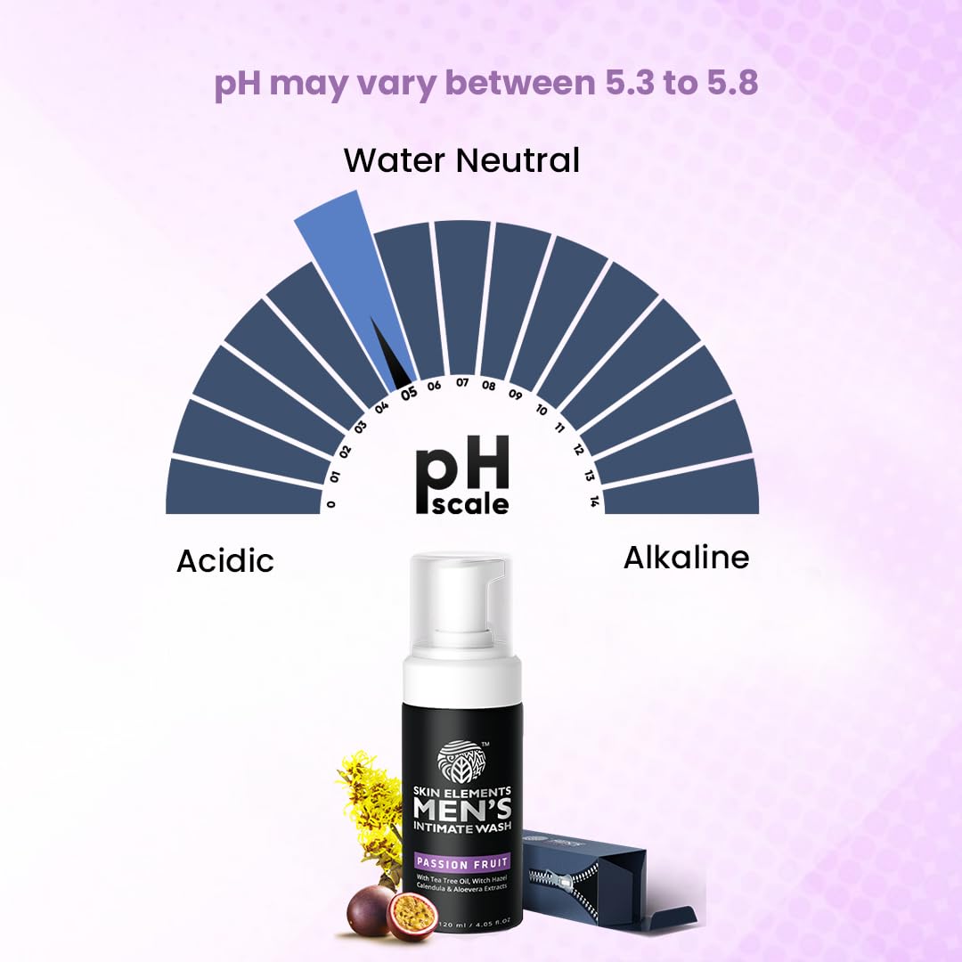 Skin Elements formula close-up highlights natural ingredients like tea tree and aloe.