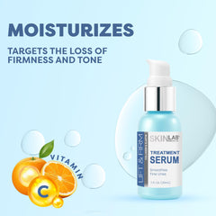 SKIN LAB by BSL Lift & Firm Serum swatch on skin shows brighter tone with vitamins C & E
