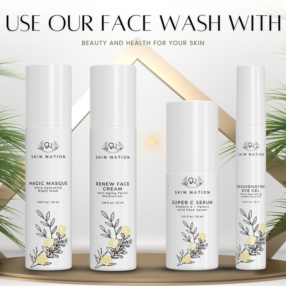 Skin Nation Hydrating Face Wash green tea extract detail signals revitalizing dull skin
