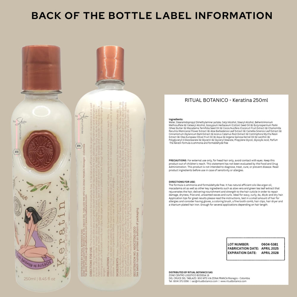 skin revolution ritual botanico keratin ingredients oil blend nourishes and protects shine.