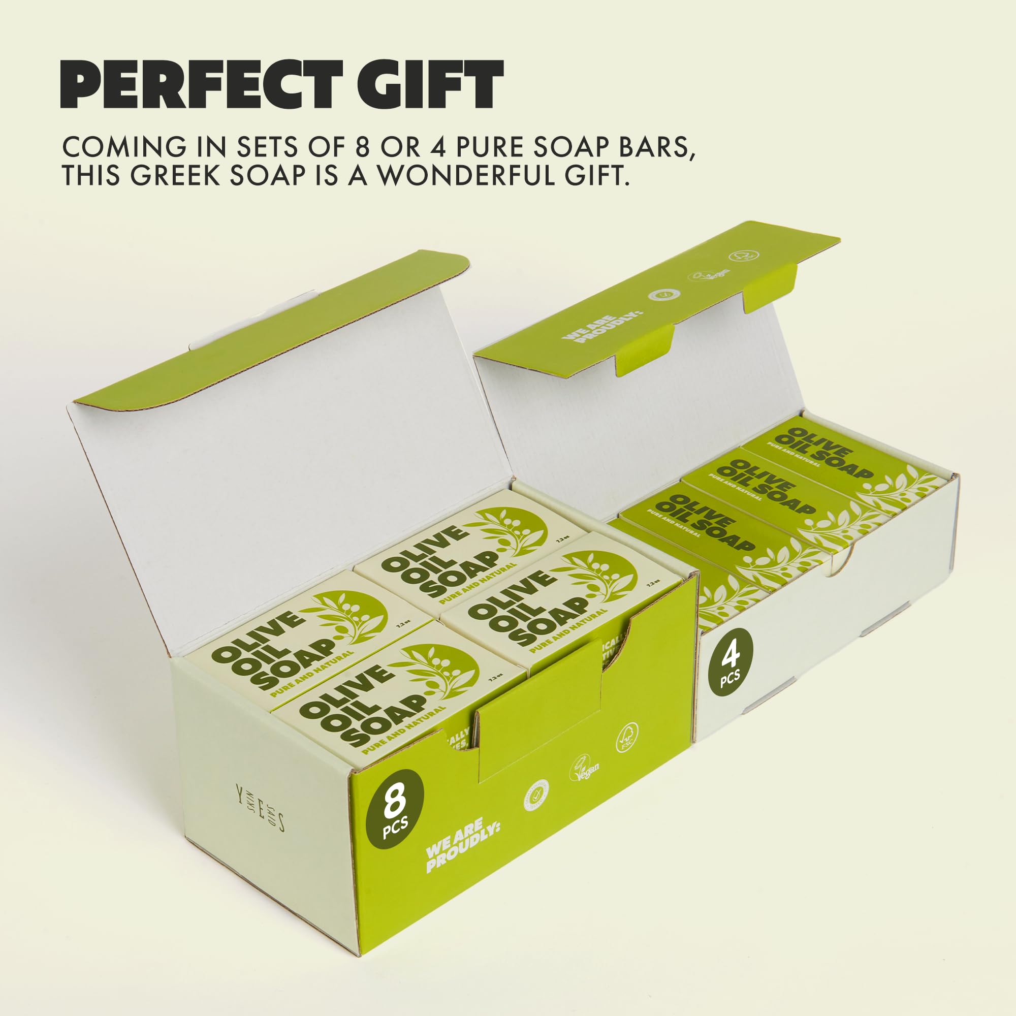 Skin Said Yes Pure Olive Oil Soap Bar made in Greece with authentic craftsmanship