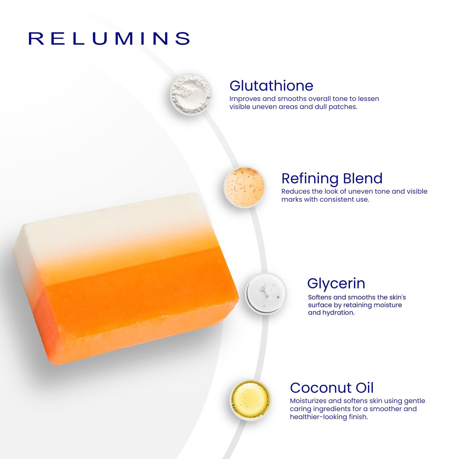 Skin Science Glutathione soap bars with bubbles for refreshed, smooth skin.