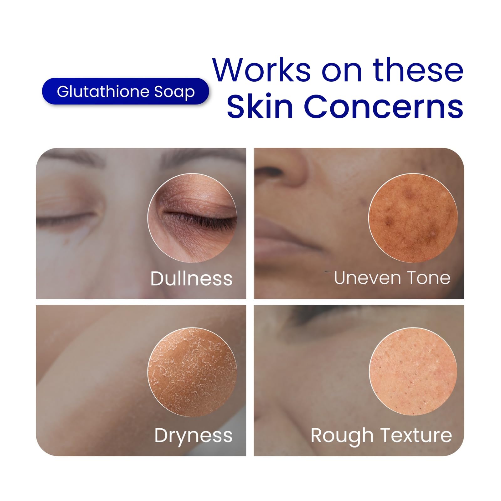 Skin Science Glutathione soap bars as part of a holiday gift set display.