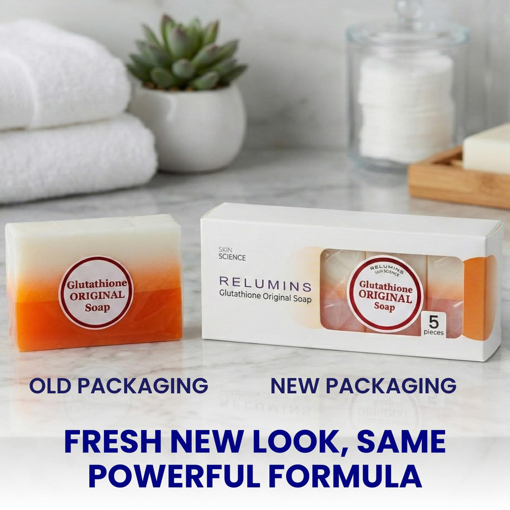 Skin Science Glutathione soap bars in a clean bathroom highlighting exfoliation prep.