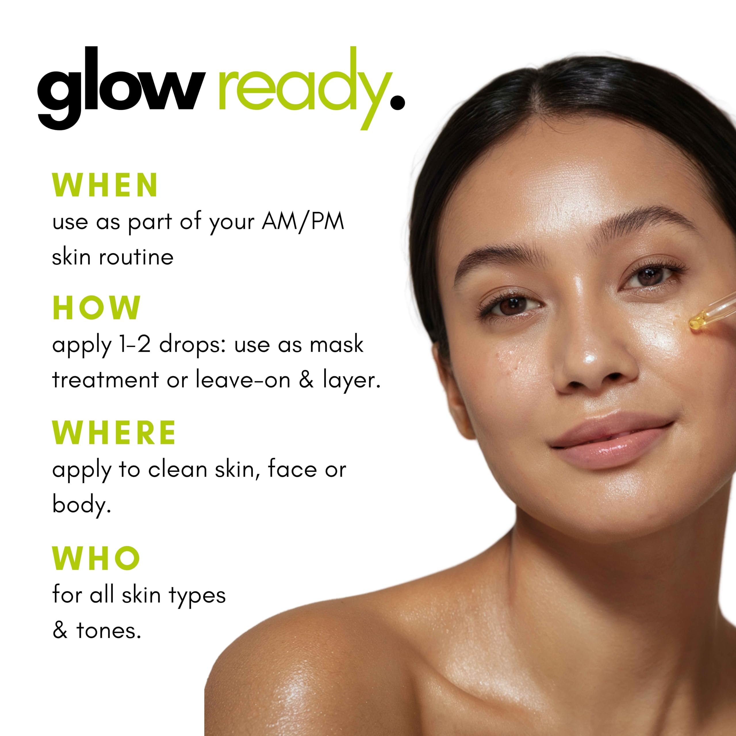 Skin Set Go minimalist formula on clean skin for gentle daily care