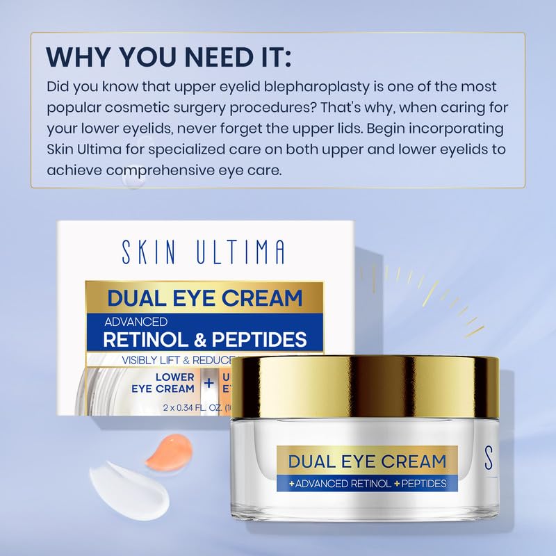 SKIN ULTIMA Dual Eye Cream fragrance-free formula gentle for sensitive eyes and skin.