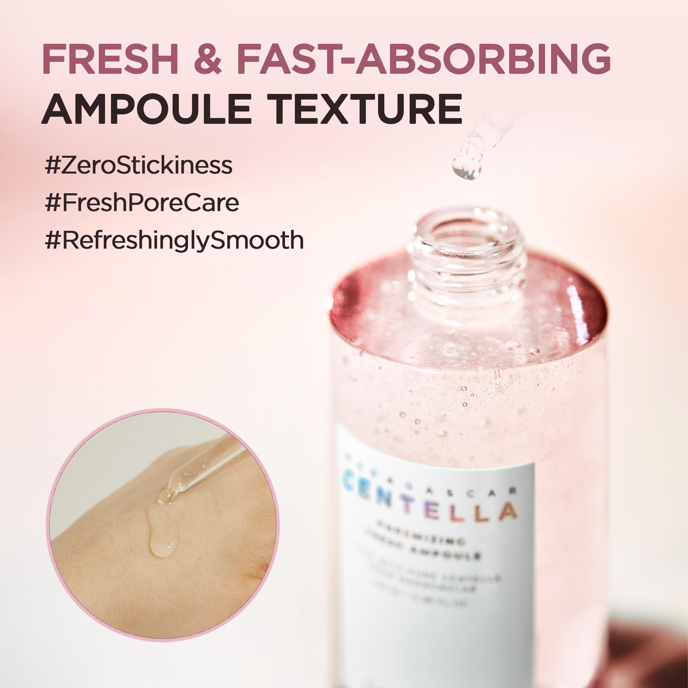 SKIN1004 Fresh ampoule texture promotes comfortable skin during busy days