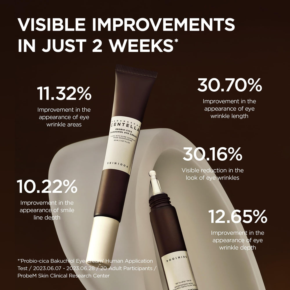 SKIN1004 eye cream delivers hydration with hyaluronic acid and low-molecular collagen.