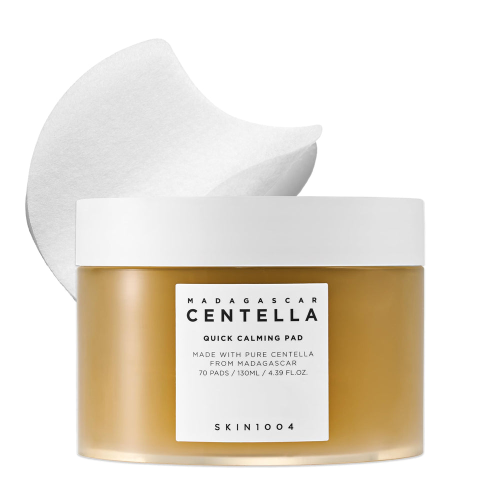 Skin1004 Centella Quick Calming Pad canister front view illustrating soothing hydration