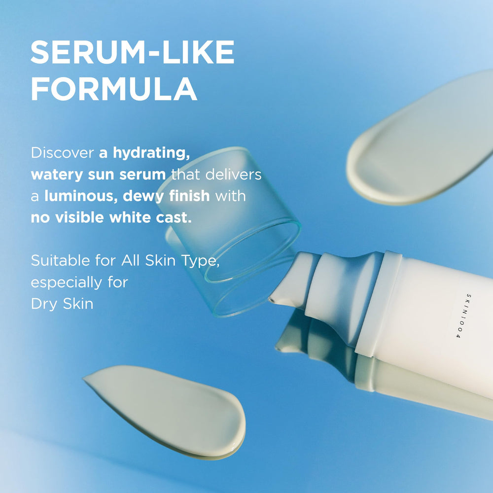 SKIN1004 no white cast demonstration showing transparent finish and makeup-friendly benefit