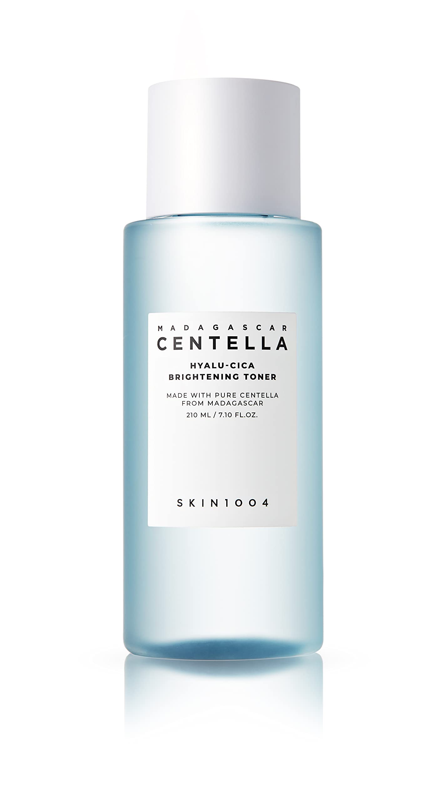 SKIN1004 Hyalu-CICA Brightening Toner bottle closeup showing hydrating formula