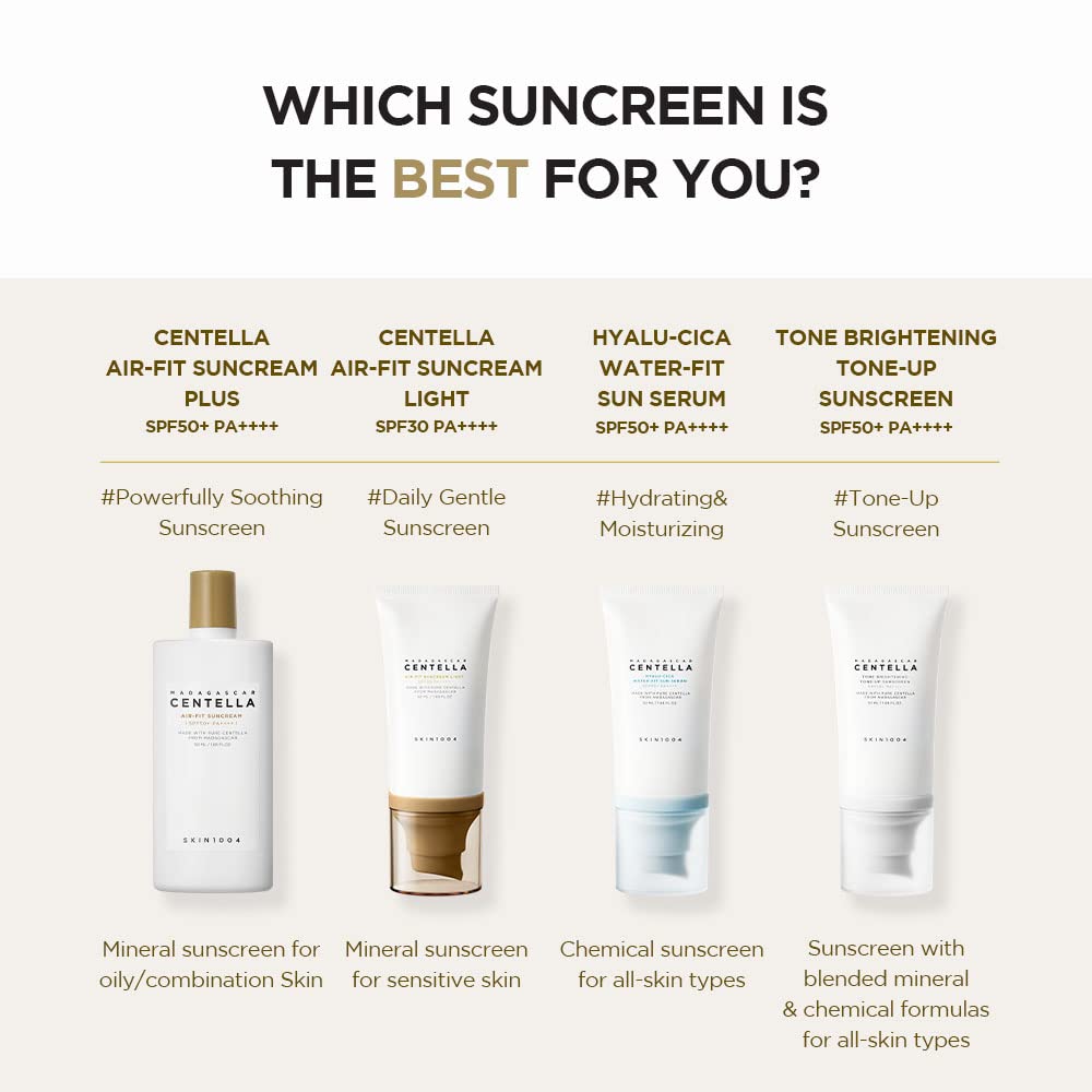 SKIN1004 Madagascar Centella Air-fit Suncream in morning routine for daily sun protection