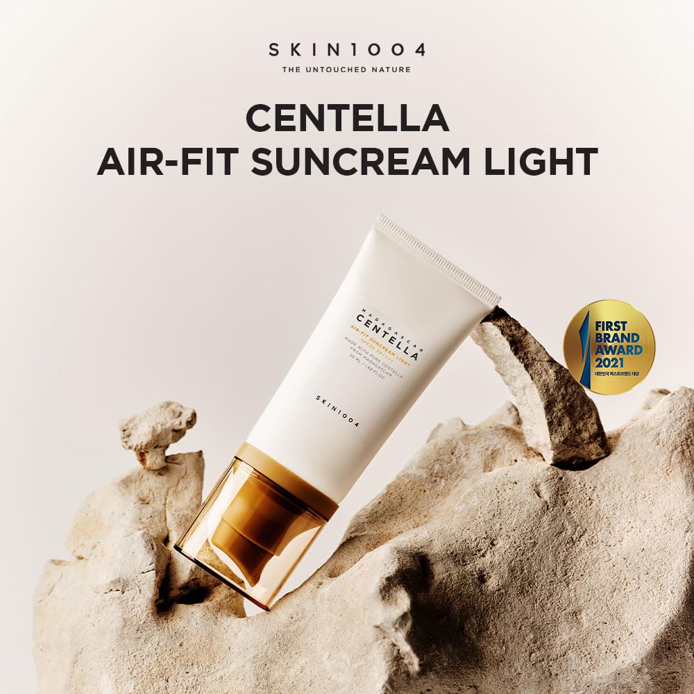 SKIN1004 Madagascar Centella Air-fit Suncream SPF 30 PA++++ bottle for UVA/UVB protection