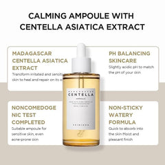 Droplets on skin from SKIN1004 Madagascar Centella Ampoule for fast hydration