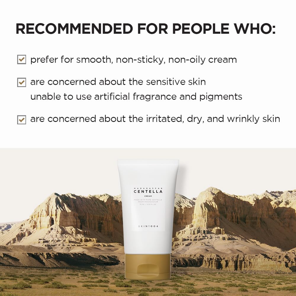 SKIN1004 Madagascar Centella Cream bottle on vanity ready for morning routine.
