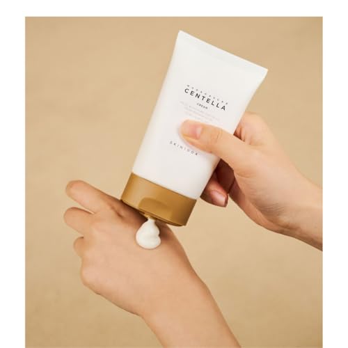 SKIN1004 Madagascar Centella Cream texture swirl emphasizes rich, hydrating cream.